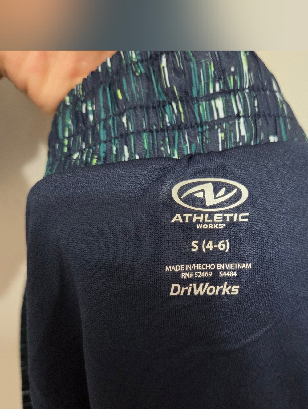 Athletic Works Women's Blue Multi All Over Print Running Shorts Size Small - Picture 9 of 14